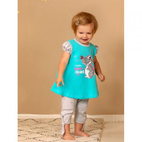 Комплекты детской одежды Лапушка Комплект для девочки Дино (леггинсы, футболка)