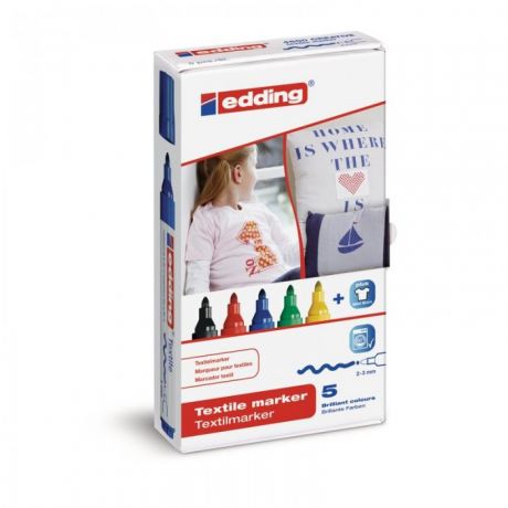 Канцелярия Edding Набор маркеров по ткани E-4500 2-3 мм