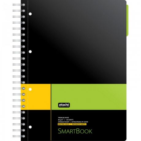 Тетради Attache Бизнес-тетрадь SmartBook линейка А4 120 листов