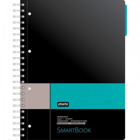 Тетради Attache Бизнес-тетрадь SmartBook клетка А4 120 листов