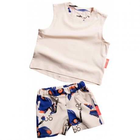 Комплекты детской одежды Moi Noi Комплект Майка и шорты Рыбки