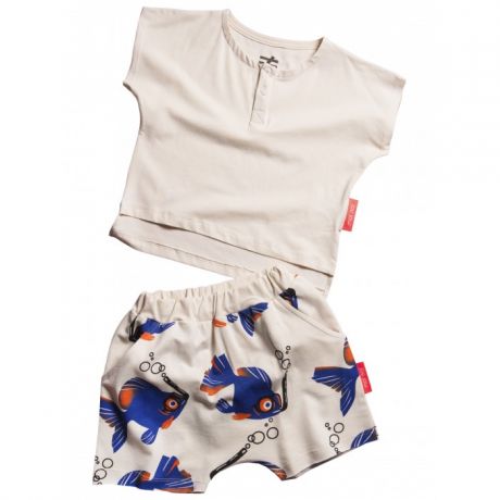 Комплекты детской одежды Moi Noi Комплект: футболка и шорты Рыбки
