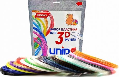 Наборы для творчества Unid Комплект пластика PLA для 3Д ручек (20 цветов)