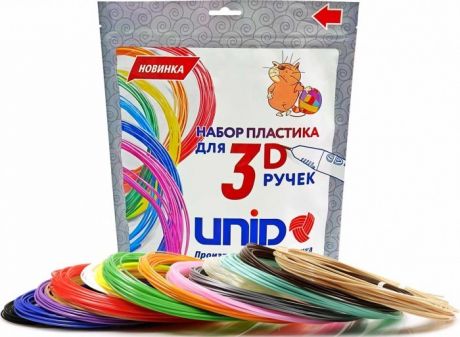 Наборы для творчества Unid Комплект пластика PLA для 3Д ручек (15 цветов)