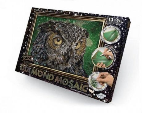 Картины своими руками Danko Toys Набор креативного творчества Diamond Mosaic малый Сова