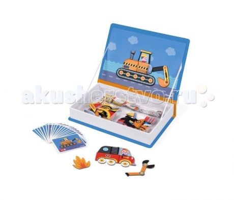 Книжки-игрушки Janod Книга-игра Транспорт магнитная
