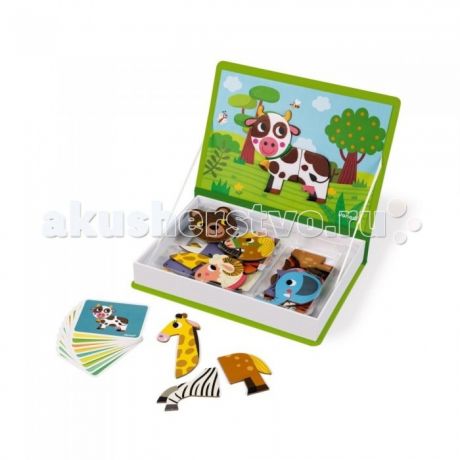 Книжки-игрушки Janod Книга-игра Животные магнитная