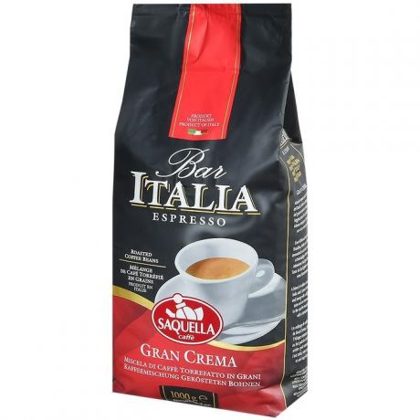 Кофе Saquella Кофе в зернах Bar Italia Espresso Gran Crema 1 кг