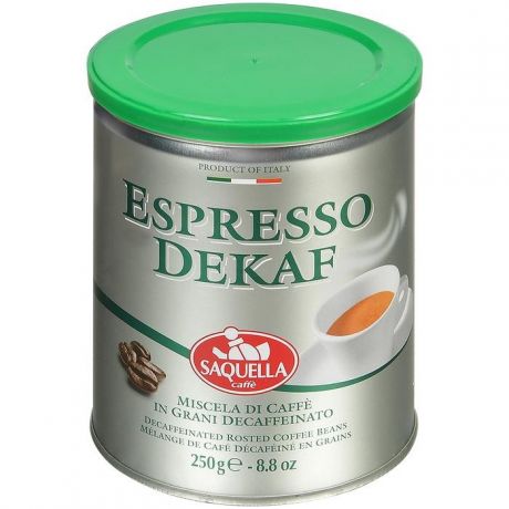 Кофе Saquella Кофе в зернах Espresso Dekaf 250 г