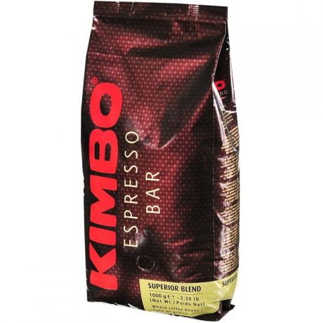 Кофе Kimbo Кофе Superrrior Blend натуральный жареный в зернах 1 кг