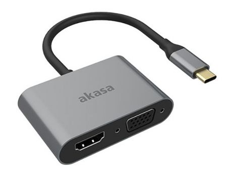 Аксессуар Akasa USB Type-C - HDMI/VGA AK-CBCA23-18BK