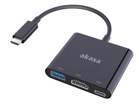 Цифровой конвертер Akasa USB Type-C to HDMI/USB/Type-C 15cm AK-CBCA01-15BK
