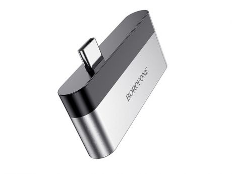 Аксессуар Borofone DH1 USB Type-C - USB 3.0 + 2xUSB 2.0 Silver-Black