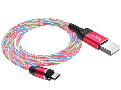 Аксессуар Hoco Ingenious Streamer U90 USB - MicroUSB 1m Red 6931474730039