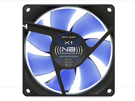 Вентилятор Noiseblocker BlackSilentFan X-1 80x80x25mm