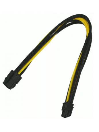 Аксессуар Удлинитель Nanoxia 6-pin PCI-E 30cm Black-Yellow NX6PV3ESG