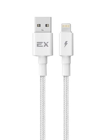 Аксессуар Exployd Rash USB - Lightning 2A 1m White Nylon EX-K-1157