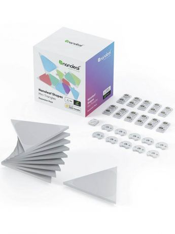 Набор дополнительных светодиодных панелей Nanoleaf Shapes Mini Triangles Expansion Packs без управляющего блока NL48-1001TW-10PK