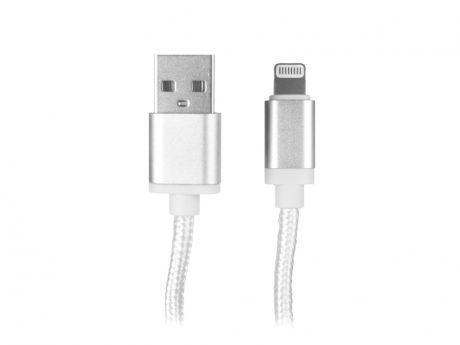 Аксессуар Media Gadget NL-002M USB - Lightning 1m White-Silver MGSNL002MW