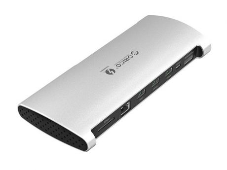Хаб USB Orico Thunderbolt 3 8 in 1 Multi Function Docking Station TB3-S1 Silver