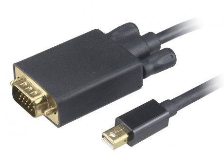 Аксессуар Akasa Mini DisplayPort - VGA Adapter Cable 18cm AK-CBDP17-18BK