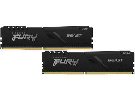 Модуль памяти Kingston Fury Beast Black DDR4 DIMM 2666Mhz PC21300 CL16 - 8Gb (2x4Gb) KF426C16BBK2/8