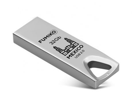 USB Flash Drive 32Gb - Fumiko Mexico USB 2.0 Silver FMX-04