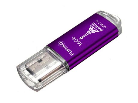 USB Flash Drive 16Gb - Fumiko Paris USB 2.0 Purple FPS-18