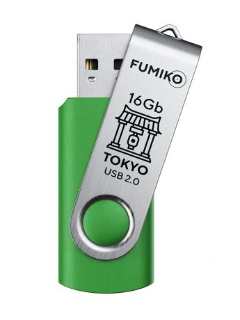 USB Flash Drive 16Gb - Fumiko Tokyo USB 2.0 Green FU16TOGREEN-01 / FTO-18