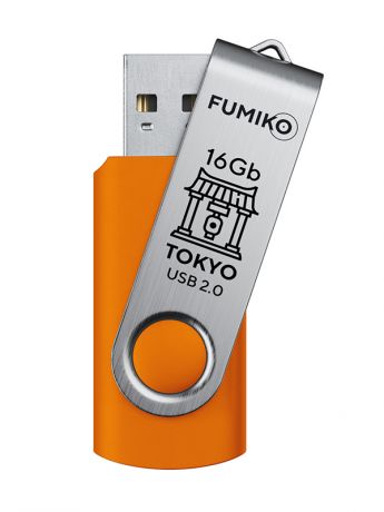 USB Flash Drive 16Gb - Fumiko Tokyo USB 2.0 Orange FU16TOORANGE-01 / FTO-33