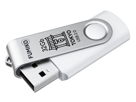 USB Flash Drive 32Gb - Fumiko Tokyo USB 2.0 White FU32TOWHITE-01 / FTO-24