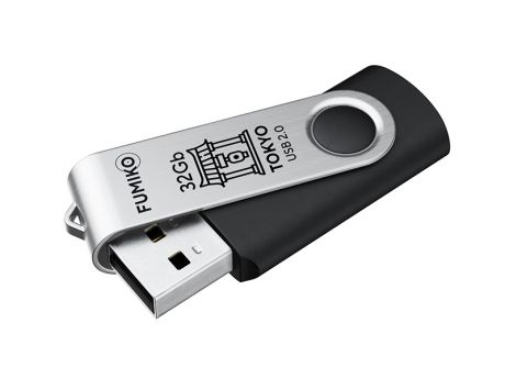 USB Flash Drive 32Gb - Fumiko Tokyo USB 2.0 Black FU32TOBLACK-01 / FTO-04