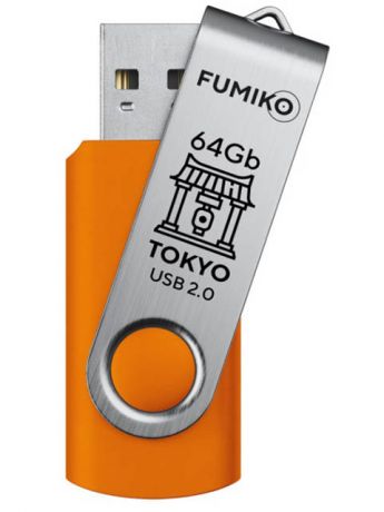USB Flash Drive 64Gb - Fumiko Tokyo USB 2.0 Orange FU64TOORANGE-01 / FTO-35
