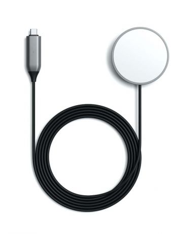 Зарядное устройство Satechi Magnetic Wireless Charging Cable 7.5W для Apple iPhone Space Grey ST-UCQIMCM