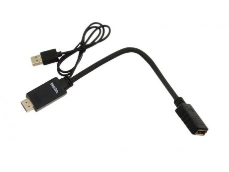 Аксессуар Vcom HDMI/M + USB - DP/F 15cm CG599-0.15M