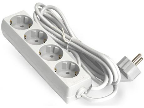 Удлинитель ExeGate ECE-4-3W 4 Sockets с заземлением 3m White EX285815RUS