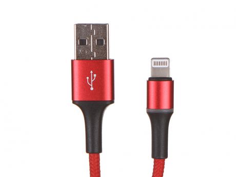 Аксессуар Baseus Halo USB - Lightning 2.4A 25cm Red CALGH-D09