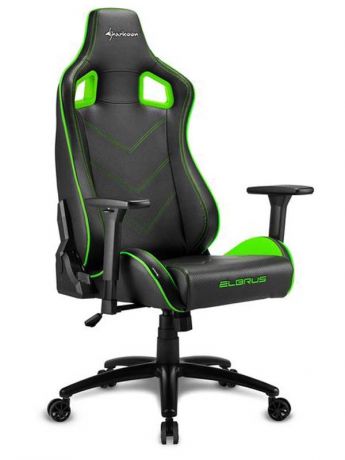 Компьютерное кресло Sharkoon Elbrus 2 Black-Green