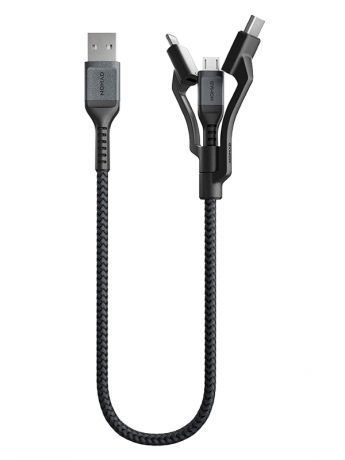 Аксессуар Nomad Lightning/USB-C/Micro-USB 0.3m Black NM01511B00