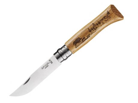 Нож Opinel Tradition Animalia №08 кабан 002331 - длина лезвия 85мм