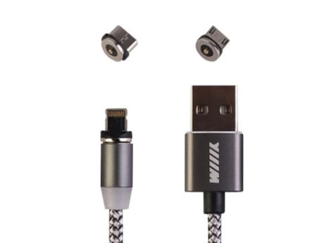 Аксессуар WIIIX 3 в 1 USB - Lightning / Micro USB / Type-C 1m Silver CBM980-U8MUTC-10S