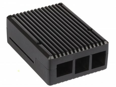Корпус Qumo RS017 для Raspberry Pi 4B Aluminum Case Black