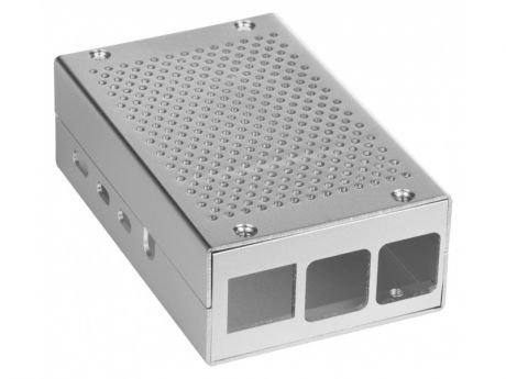 Корпус Qumo RS027 для Raspberry Pi 4B Aluminum Case Silver