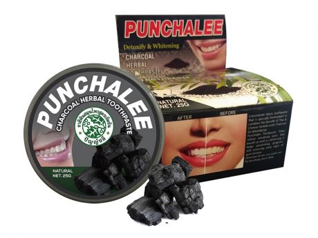 Зубная паста Punchalee Charcoal Herbal Toothpaste 25g 7681