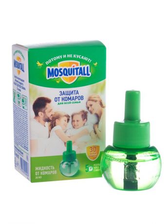 Средство защиты от комаров Mosquitall Дополнительный флакон-жидкость от комаров 30 ночей 30ml 1112374