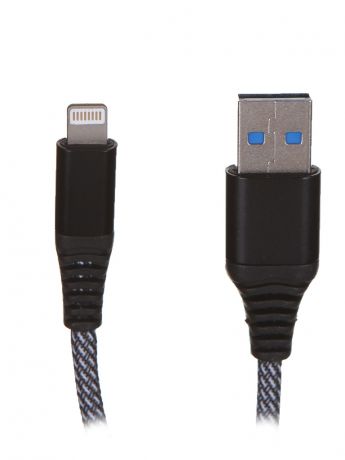 Аксессуар Maverick Textile & Metall C2 USB - Lightning 1.2m Black-White ПSELAEP1757