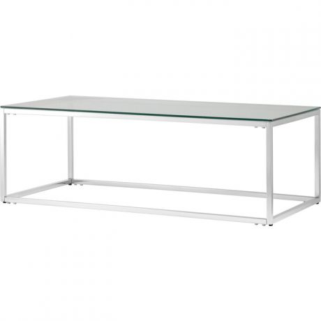 Журнальный стол Stool Group Таун 120x60 прозрачное стекло, сталь серебро ECT-022