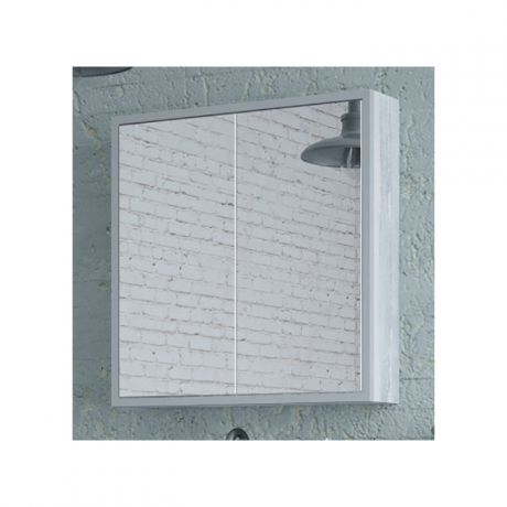 Зеркальный шкаф Corozo Айрон 70 серый/арт (SD-00000279)