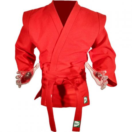 Куртка для самбо GREEN HILL арт. SC-550-54-RD, р. 54, одоб р. FIAS, 100% хлопок, красная