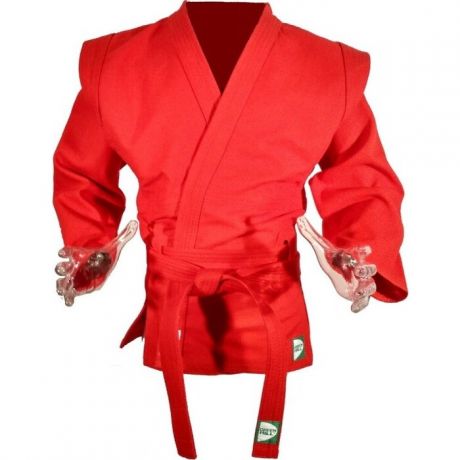 Куртка для самбо GREEN HILL арт. SC-550-50-RD, р. 50, одоб р. FIAS, 100% хлопок, красная